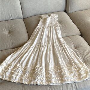 Joyfolie girls size 8 cream linen dress tags removed